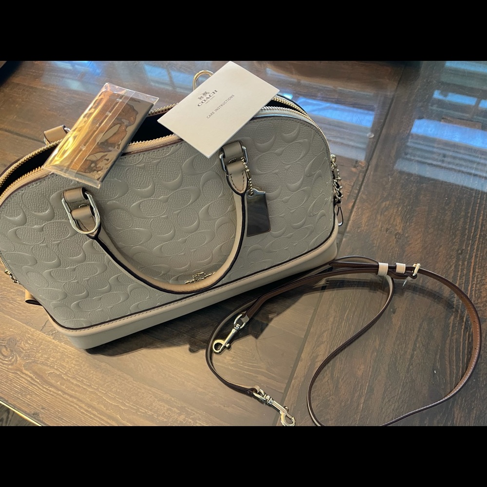 Coach Sierra satchel signature debossed pt leather